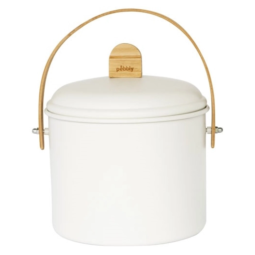 seau à compost 3.5 l crème - pebbly