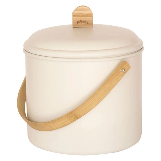 seau à compost 7 l crème - pebbly