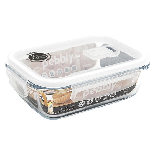 boîte de conservation rectangulaire 0.65 l - pebbly