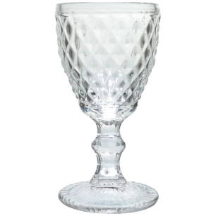 6 verre à pied 20 cl transparent - diamond - medard de noblat