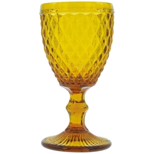 6 verre à pied 20 cl ambre - diamond - medard de noblat