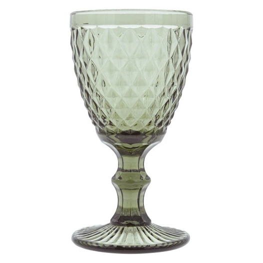 6 verre à pied 20 cl fumé - diamond - medard de noblat