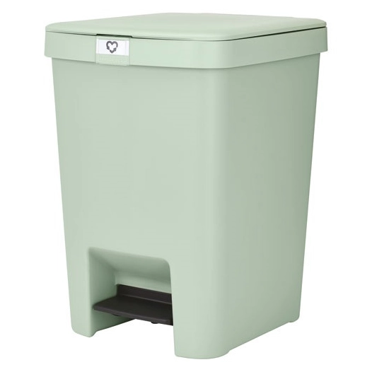 poubelle à pédale 25 l jade green - step up - brabantia