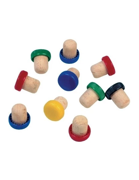 Bouchon liège tête plastique 10