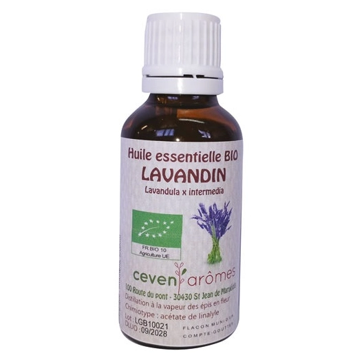 huile essentielle lavandin bio 30 ml - ceven aromes