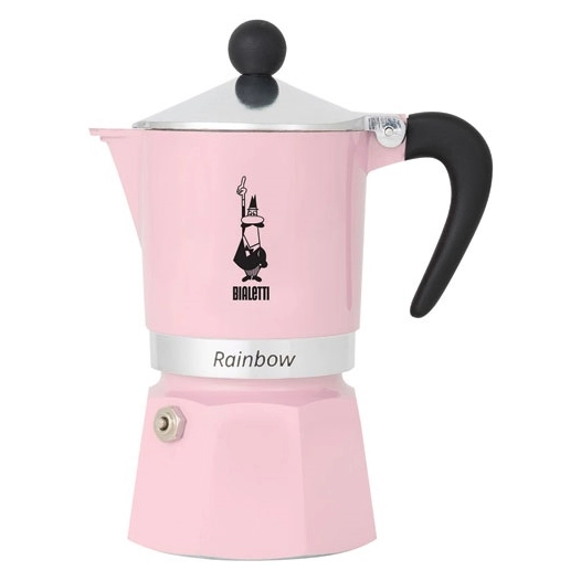 cafetière italienne 6 tasses rose pastel - rainbow - bialetti
