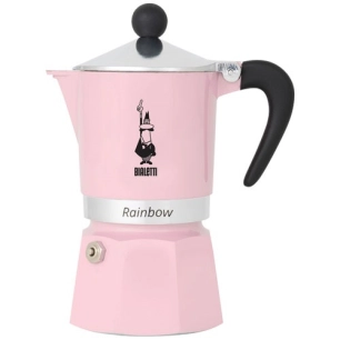 cafetière italienne 6 tasses rose pastel - rainbow - bialetti