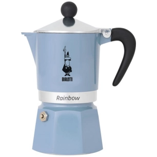 cafetière italienne 6 tasses bleu azur - rainbow - bialetti