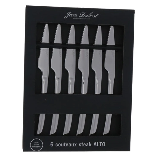coffret 6 couteaux à steak - alto - jean dubost