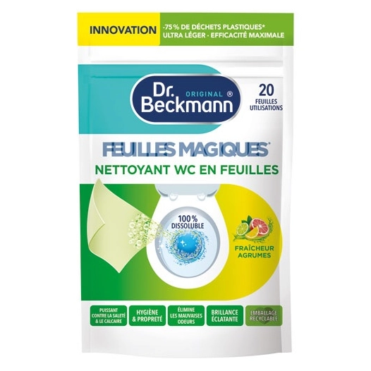 feuilles magiques nettoyant wc fraicheur agrumes x 20 - dr beckmann