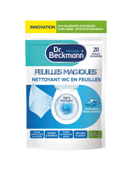 Feuilles Nettoyantes WC Brise Marine Nettoyage WC sans effort - DR BECKMANN