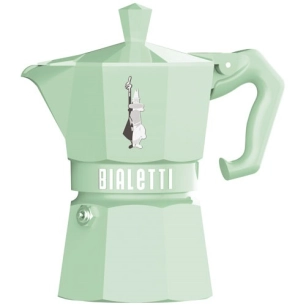 cafetière italienne 3 tasses vert pastel - moka exclusive - bialetti