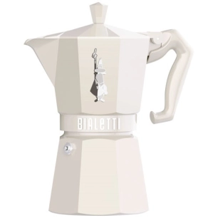 cafetière italienne 6 tasses crème - moka exclusive - bialetti