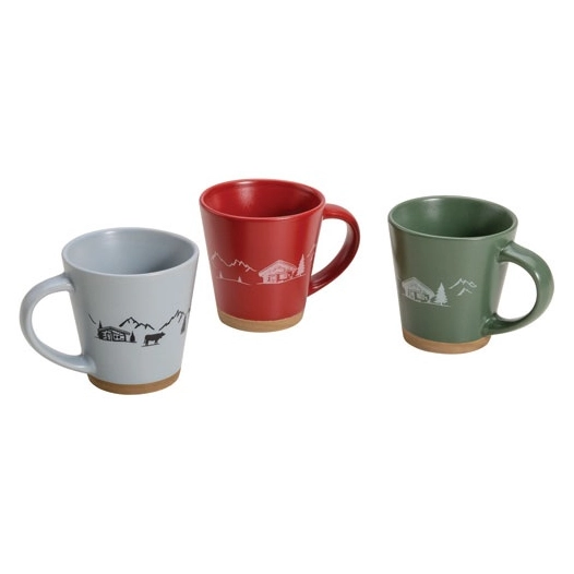 18 montagne tasse cafe 90ml 3 coloris ass - table et cook
