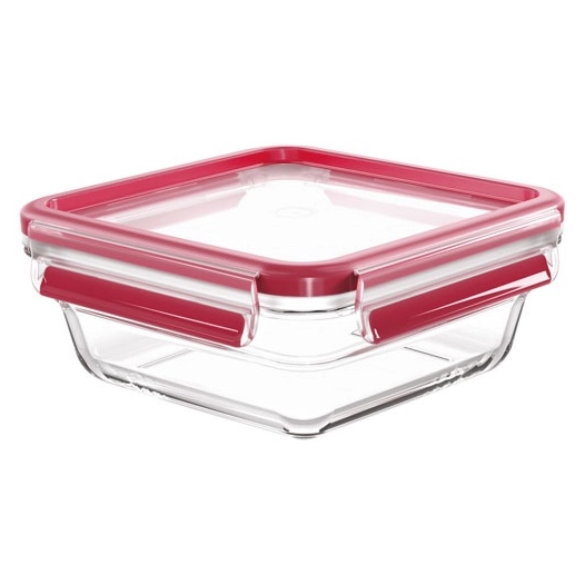 boîte de conservation carrée 0,8 l - masterseal glass - tefal