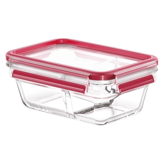 boîte de conservation rectangulaire 0,8 l + séparateur - masterseal glass - tefal