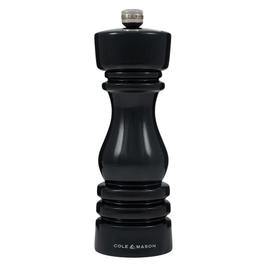 moulin à sel 18 cm noir brillant - london - cole et mason