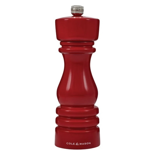 moulin à sel 18 cm rouge brillant - london - cole et mason