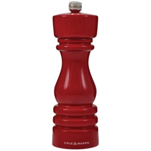 moulin à sel 18 cm rouge brillant - london - cole et mason