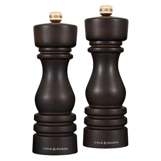 coffret 2 moulins sel et poivre 18 cm chocolat - london - cole et mason