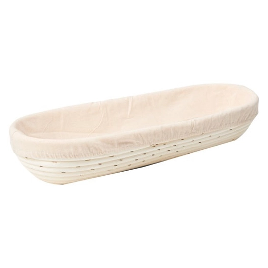 banneton ovale 28 x 13 cm avec toile - patisse