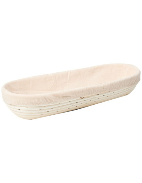 banneton ovale 28 x 13 cm avec toile - patisse
