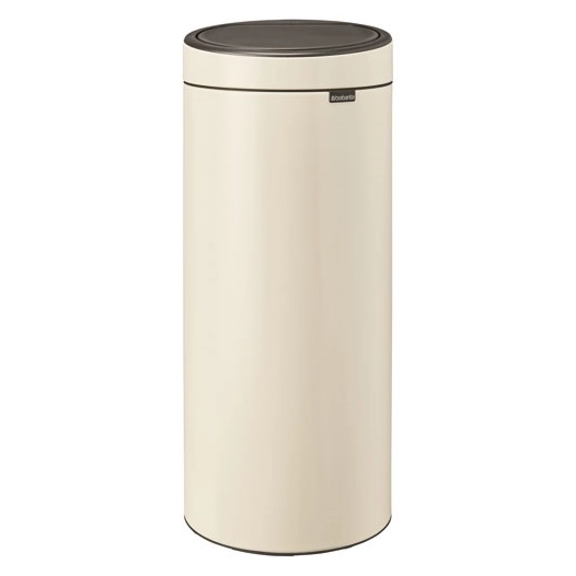 poubelle 30 l soft beige - touch bin - brabantia