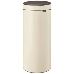 poubelle 30 l soft beige - touch bin - brabantia