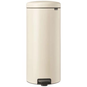 poubelle à pédale 30 l soft beige - new icon - brabantia