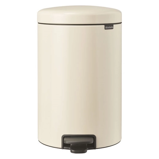 poubelle à pédale 20 l soft beige - new icon - brabantia