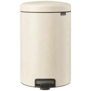 poubelle à pédale 20 l soft beige - new icon - brabantia