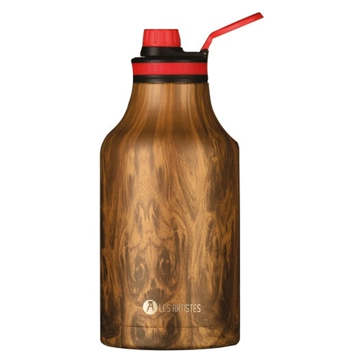 bouteille isotherme 2 l wood - bottle'up 2.0 - les artistes
