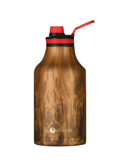 Bouteille Isotherme 2L Wood Grande capacité, isolation longue durée - LES ARTISTES