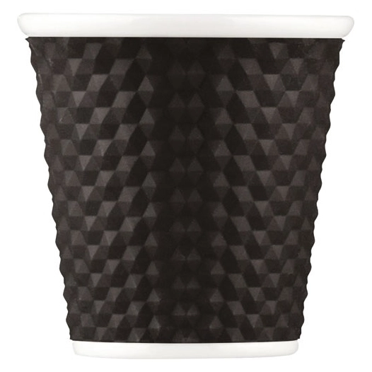 6 tasse 8 cl black pearl - nid d'abeille - les artistes