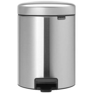 poubelle à pédale 5 l mat steel - new icon - brabantia