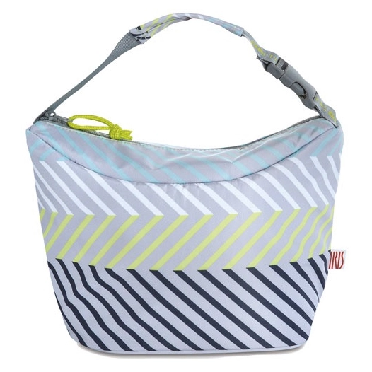 sac à main isotherme lunch bag 3 l turquoise printing - on the go fluo - iris