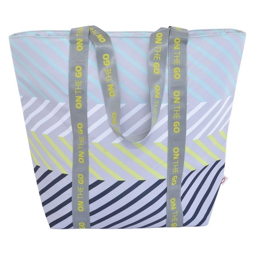 sac shopping isotherme lunch bag 3,7 l turquoise printing - on the go fluor - iris