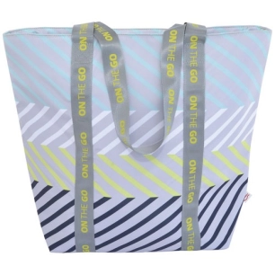 sac shopping isotherme lunch bag 3,7 l turquoise printing - on the go fluor - iris