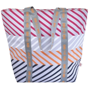 sac shopping isotherme lunch bag 3,7 l fuschia printing - on the go fluor - iris