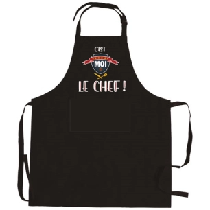 tablier 90 x 72 cm noir - le chef - winkler