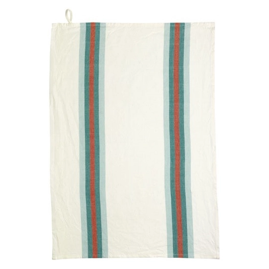 torchon 50 x 70 cm vert d'eau & naturel - yuna - winkler