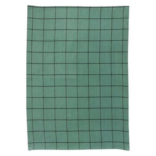 torchon 50 x 70 cm carreaux vert de gris - kilia - winkler