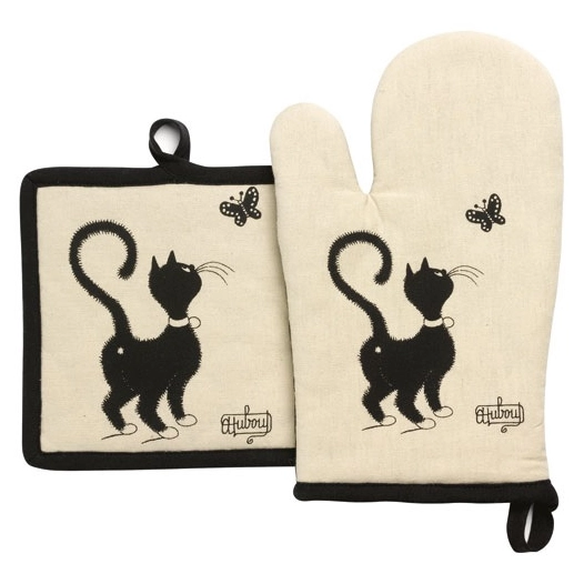 6 lot gant et manique beige chat papillon - dubout - winkler