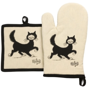 6 lot gant et manique beige chat balade - dubout - winkler