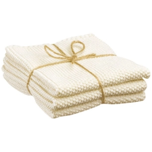lot 3 essuie-mains 25 x 25 cm écru - izan - winkler