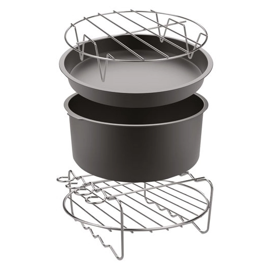 set accessoires xxl pour friteuse à air chaud easy fry - xa113010 - moulinex