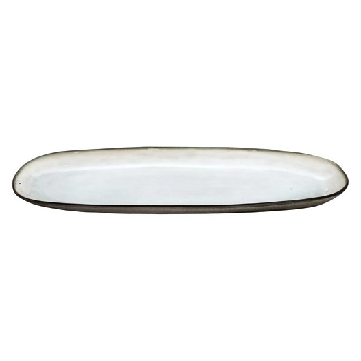 plat ovale 35,5 x 14 cm - shadow nacré - medard de noblat