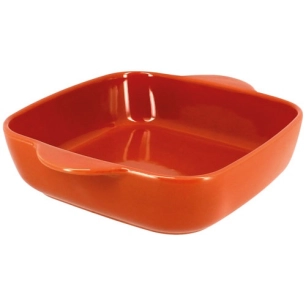 plat à four carré 24 cm terracotta - octave - menastyl