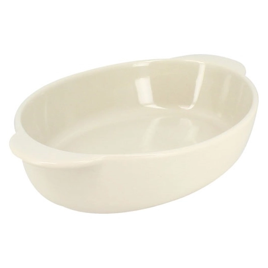 plat à four ovale 27 x 16.5 cm beige - octave - menastyl