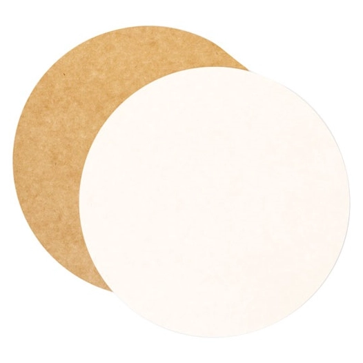 lot 5 supports à gâteaux ronds 24 cm - kraft - scrapcooking